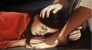 مريم احت العازر على قدمي يسوع
