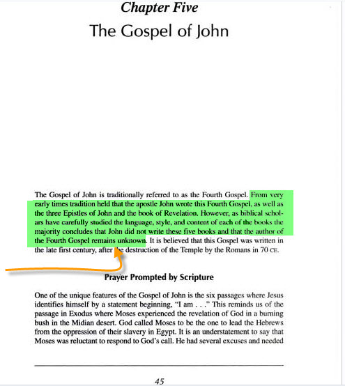 واستنتجوا ان يوحنا لم يكتب هذة الكتب الخمسة ...ومؤلف الإنجيل الرابع سيظل مجهولا
