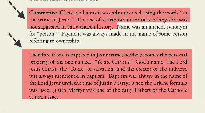 تعميد المسيحى كان معروف بأسم يسوع ... اما صيغة التثليث فلم تعرف فى تاريخ الكنيسة الأولى