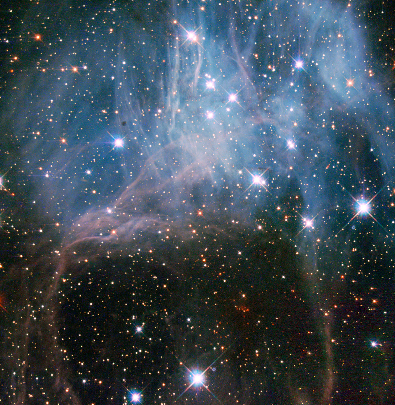 صورة للعنقود النجمي NGC 2040 أو LH 88