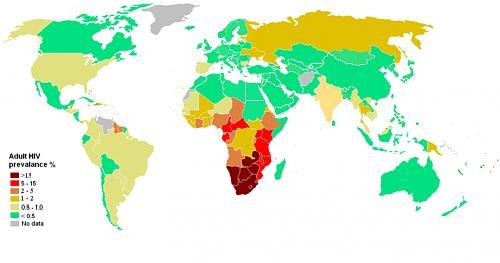 اللون الفاتح هو أقل الدول إصابة بهذا المرض القاتل حسب إحصائيات الأمم المتحدة الدول الإسلامية هي أقل المناطق إصابة بمرض الإدز